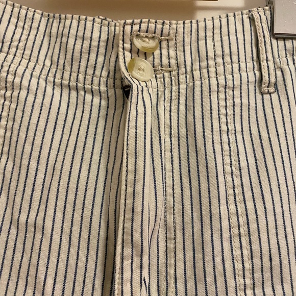 american eagle striped navy and cream cotton pants - Picture 2 of 3